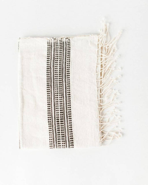 Natural and Grey Aden Cotton Hand Towel | Handwoven in Ethiopia - heritagebyhand