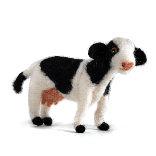 Felted Wool Cow - heritagebyhand