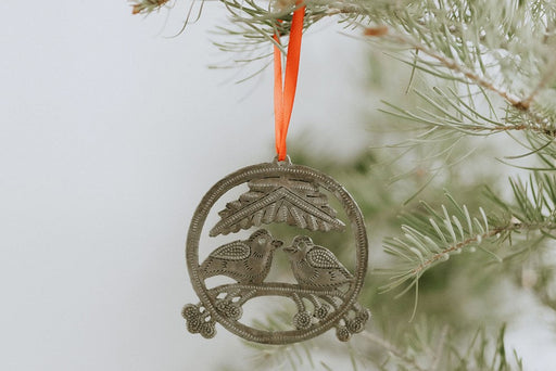 Double Birds Metal Ornament - heritagebyhand