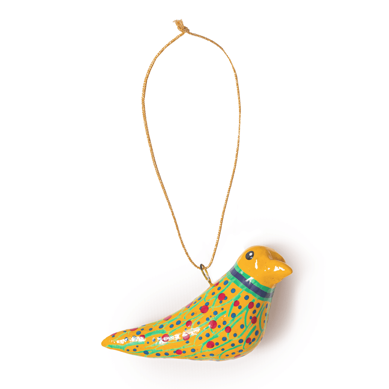 Terracotta Dove Ornaments: Yellow Chirstmas Global Goods Partners 