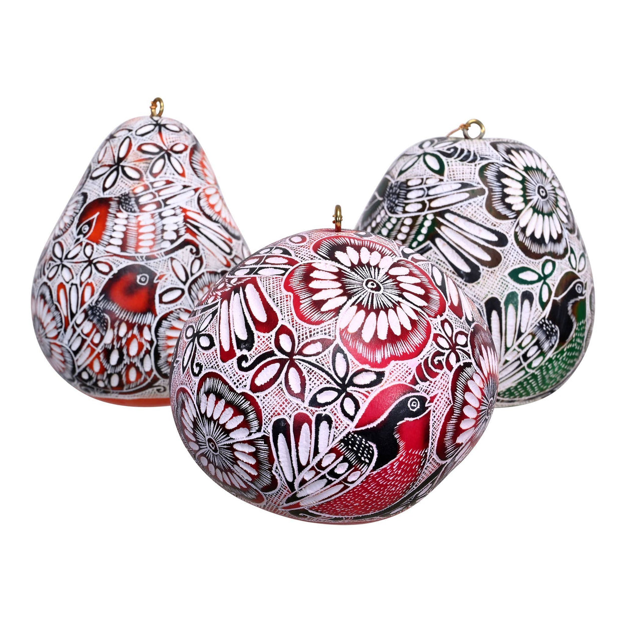 Lace Birds - Gourd Ornament - heritagebyhand
