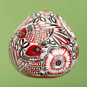 Lace Birds - Gourd Ornament Christmas Lucuma Designs 