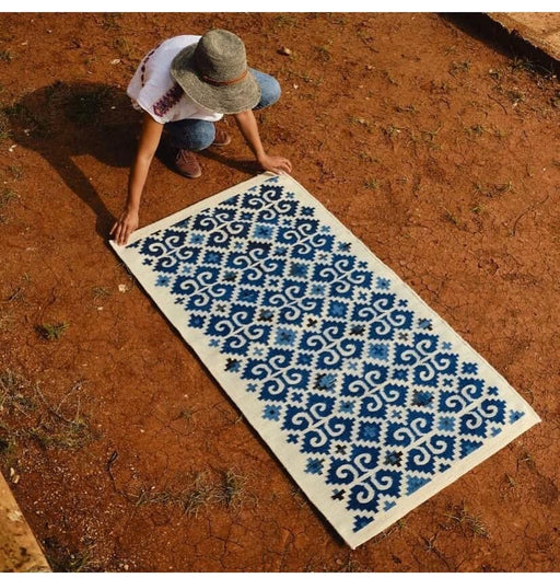 Indigo Greca Textile Home Fe y Lola 
