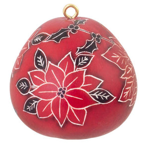 Poinsettia - Mini Gourd Ornament Chirstmas Lucuma Designs 