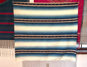 Indigo Saltillo Serape Decorative Ignacio Netzahualcoyotl 