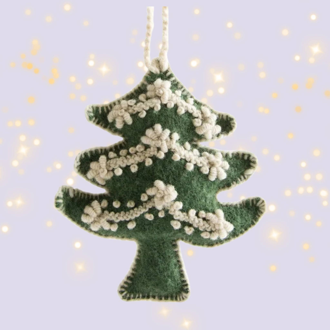 Tree Embroidered Holiday Ornament Chirstmas Global Goods Partners 