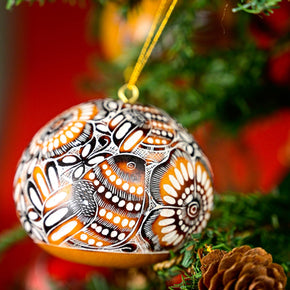 Lace Birds - Gourd Ornament Christmas Lucuma Designs 