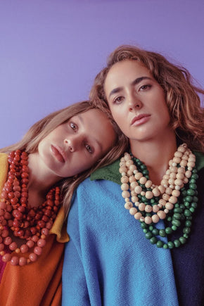 Four-tier Tagua Necklace Jewelry Olga Fisch 