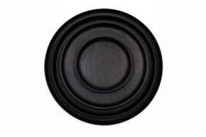 Wooden Dinner Plates - Set of 4 Dinnerware Collections Chechen Wood Designs Black Rosa Morada (Tabebuia rosea) 