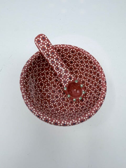 Mini Small Salsa Bowl and Spoon Home, Ceramics, Tabeltop, Gifts Francisco Javier Ruiz Rojas 