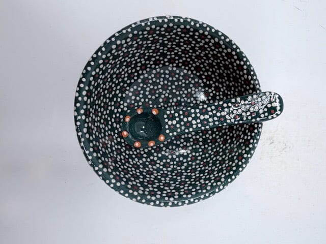 Mini Small Salsa Bowl and Spoon Home, Ceramics, Tabeltop, Gifts Francisco Javier Ruiz Rojas 