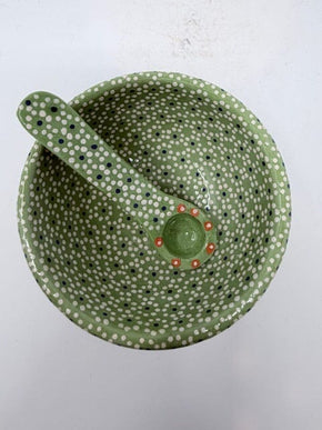 Mini Small Salsa Bowl and Spoon Home, Ceramics, Tabeltop, Gifts Francisco Javier Ruiz Rojas 