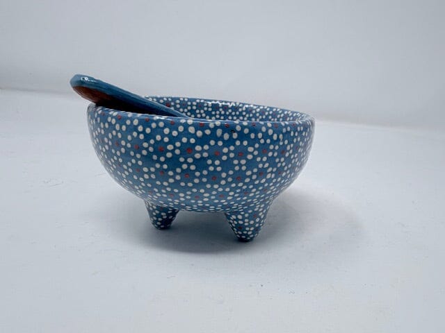 Mini Small Salsa Bowl and Spoon Home, Ceramics, Tabeltop, Gifts Francisco Javier Ruiz Rojas 