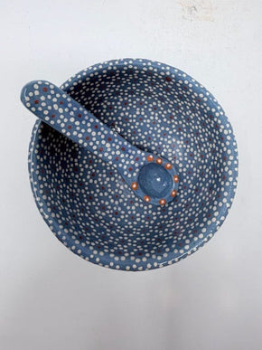 Mini Small Salsa Bowl and Spoon Home, Ceramics, Tabeltop, Gifts Francisco Javier Ruiz Rojas 