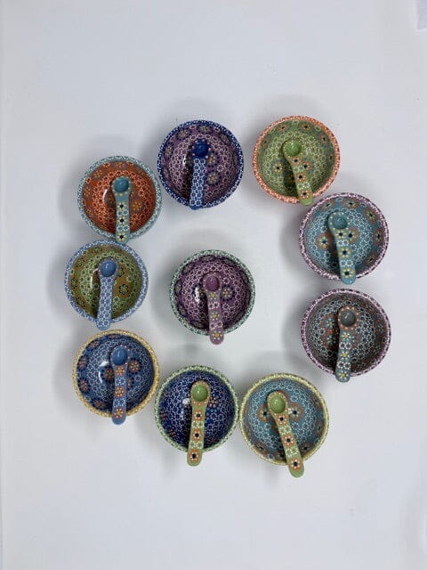 Mini Small Salsa Bowl and Spoon Home, Ceramics, Tabeltop, Gifts Francisco Javier Ruiz Rojas 