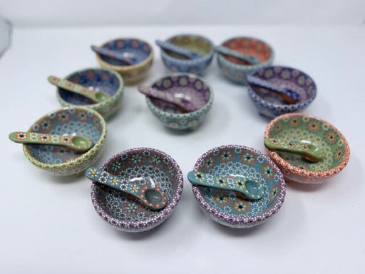 Mini Small Salsa Bowl and Spoon Home, Ceramics, Tabeltop, Gifts Francisco Javier Ruiz Rojas 