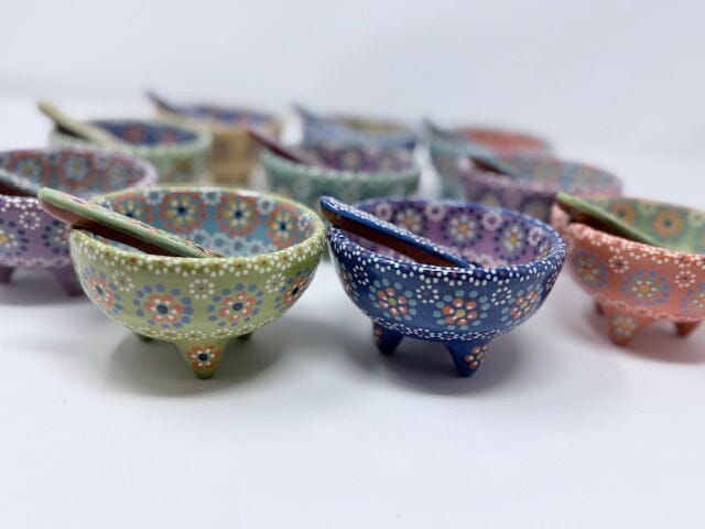 Mini Small Salsa Bowl and Spoon Home, Ceramics, Tabeltop, Gifts Francisco Javier Ruiz Rojas 