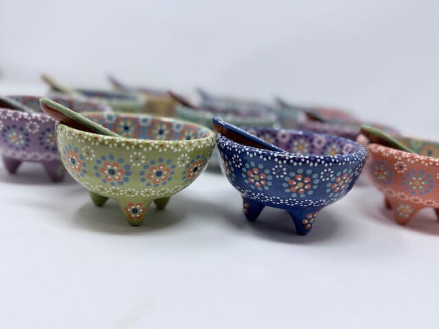 Mini Small Salsa Bowl and Spoon Home, Ceramics, Tabeltop, Gifts Francisco Javier Ruiz Rojas 