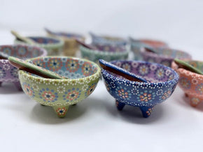 Mini Small Salsa Bowl and Spoon Home, Ceramics, Tabeltop, Gifts Francisco Javier Ruiz Rojas 