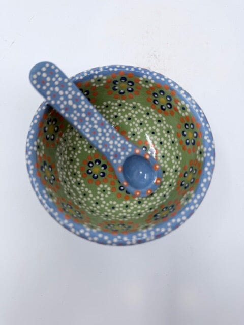 Mini Small Salsa Bowl and Spoon Home, Ceramics, Tabeltop, Gifts Francisco Javier Ruiz Rojas 