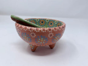 Mini Small Salsa Bowl and Spoon Home, Ceramics, Tabeltop, Gifts Francisco Javier Ruiz Rojas 