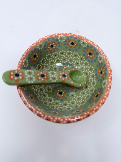 Mini Small Salsa Bowl and Spoon Home, Ceramics, Tabeltop, Gifts Francisco Javier Ruiz Rojas 