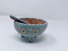 Mini Small Salsa Bowl and Spoon Home, Ceramics, Tabeltop, Gifts Francisco Javier Ruiz Rojas 