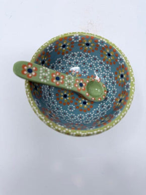 Mini Small Salsa Bowl and Spoon Home, Ceramics, Tabeltop, Gifts Francisco Javier Ruiz Rojas 