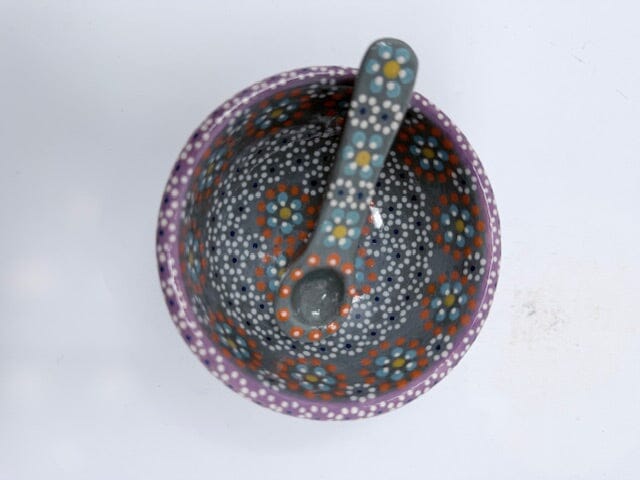 Mini Small Salsa Bowl and Spoon Home, Ceramics, Tabeltop, Gifts Francisco Javier Ruiz Rojas 