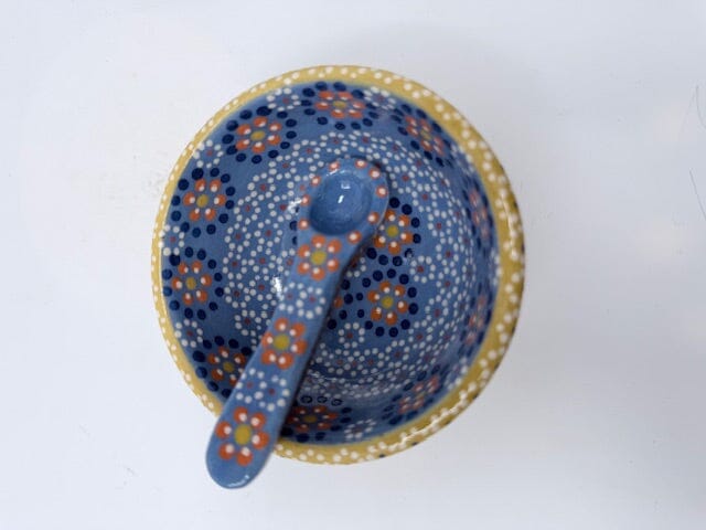 Mini Small Salsa Bowl and Spoon Home, Ceramics, Tabeltop, Gifts Francisco Javier Ruiz Rojas 