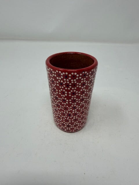 Capula Shot Glass Home, Ceramics, Tabeltop, Gifts Francisco Javier Ruiz Rojas 3 inches tall 100% natural ceramic clay and glazes Red