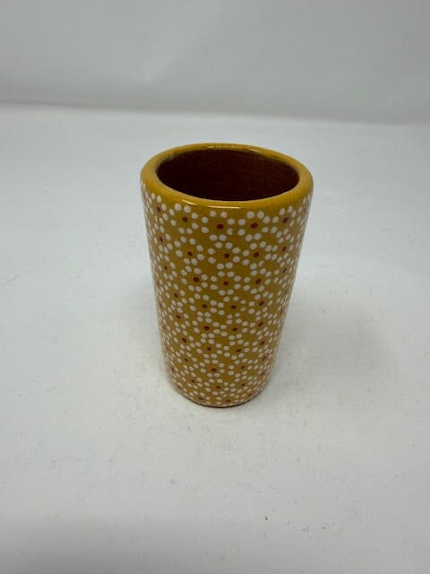 Capula Shot Glass Home, Ceramics, Tabeltop, Gifts Francisco Javier Ruiz Rojas 3 inches tall 100% natural ceramic clay and glazes Yellow
