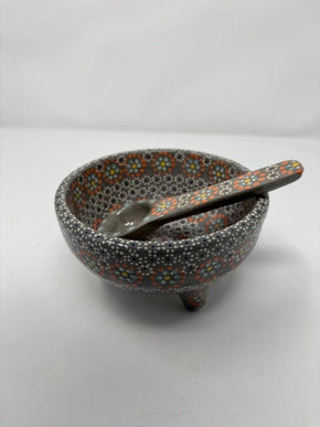 Capula Salsa Bowl with Spoon-Multiple Colors Home, Ceramics, Tabeltop, Gifts Mamai 