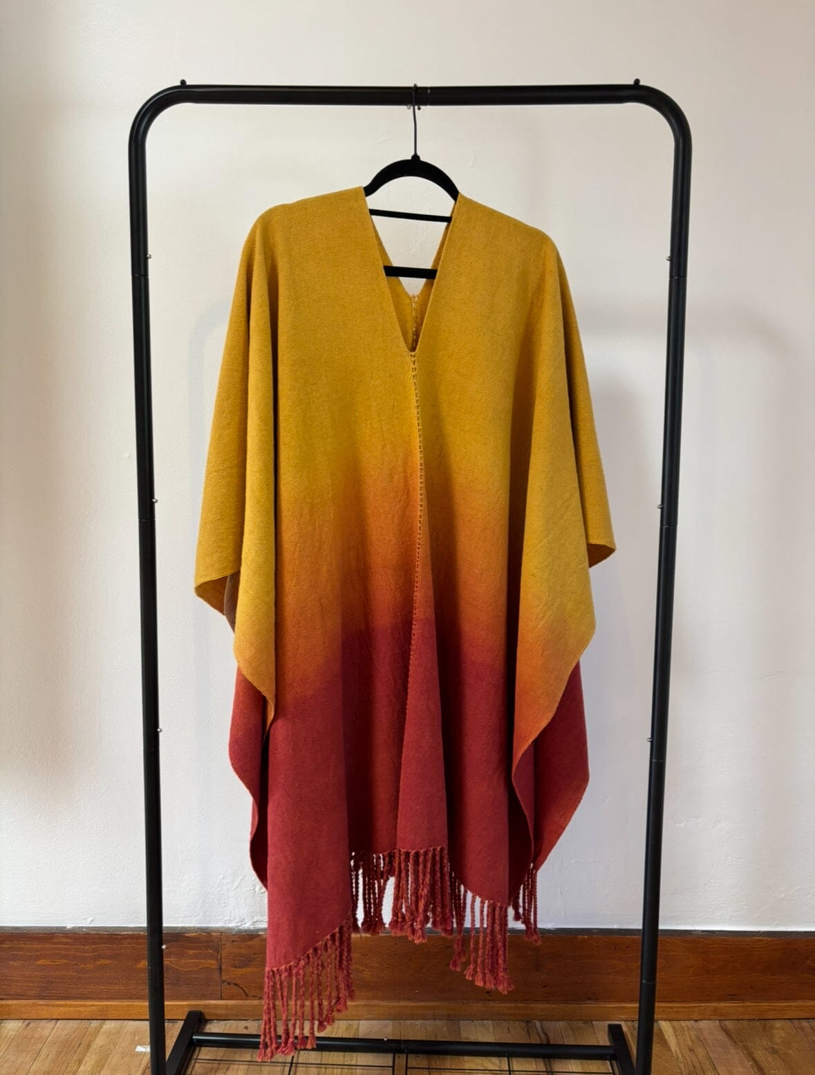 Sunset Ombre Poncho Textile, Clothing, Poncho Ignacio Netzahualcoyotl 