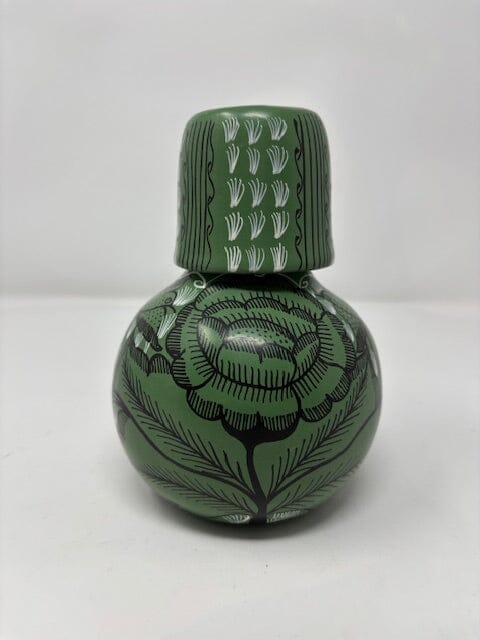 Kelly Green Handpainted Burnished Ceramic Water Jar Home, Ceramics, Tabeltop, Gifts Espicio Family 