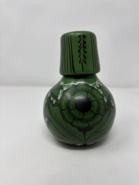 Kelly Green Handpainted Burnished Ceramic Water Jar Home, Ceramics, Tabeltop, Gifts Espicio Family 