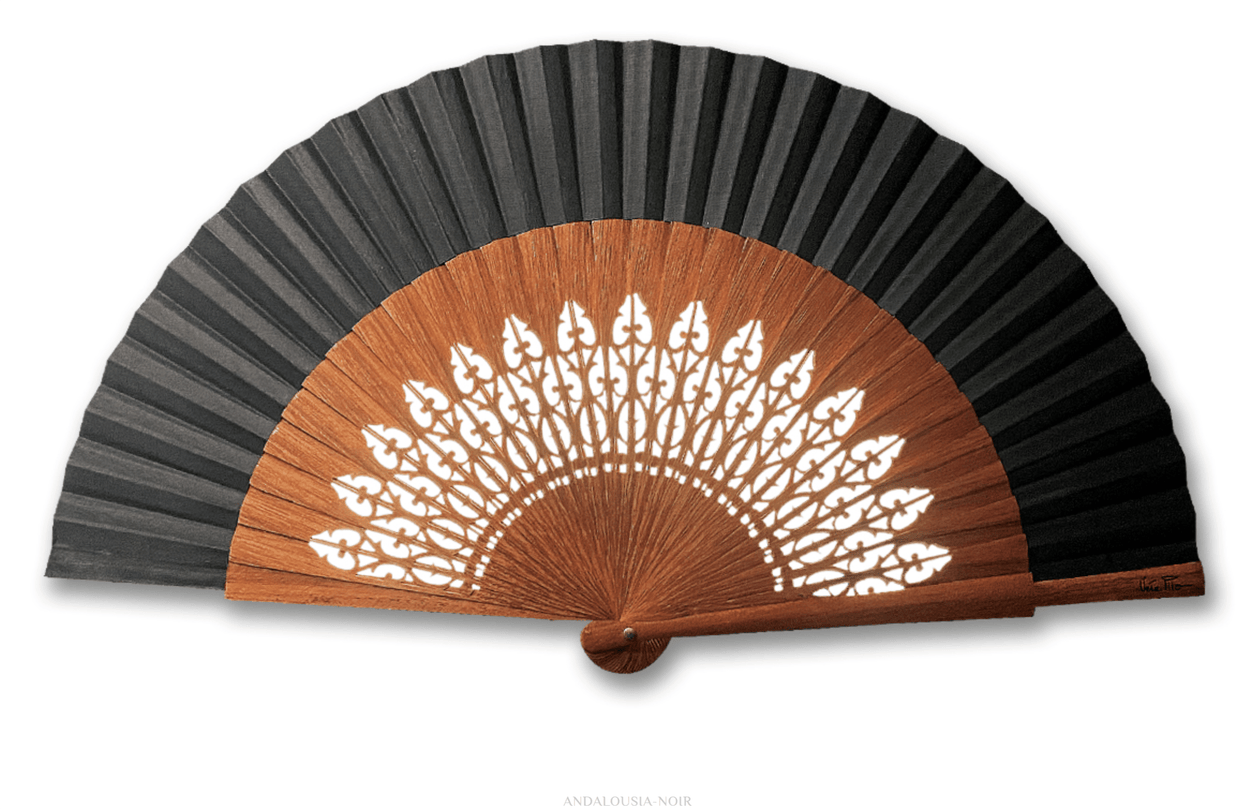 Andalusia Fan Accessories Vera Pilo One size Wood and waxed cotton Black