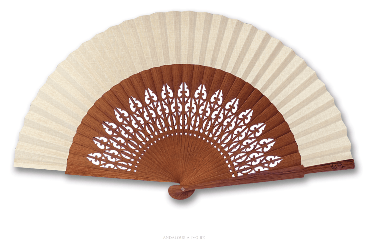 Andalusia Fan Accessories Vera Pilo One size Wood and waxed cotton White