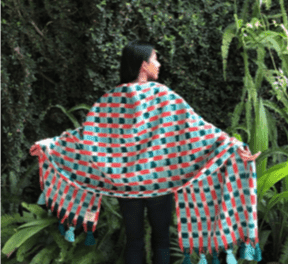 Kakaw Wrap Textile, Accesories, Shawl Kakaw Designs Pink and Green 