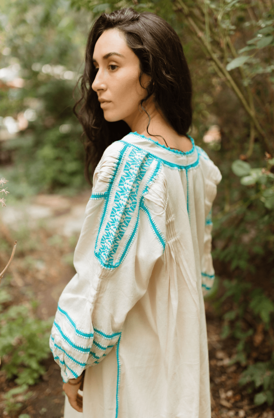 Oaxaca Dress - Hand-Crocheted Cotton Dress from Mexico Turquoise / One Size Oaxaca Dress - Hand-Crocheted Cotton Dress from Mexico Turquoise / One Size