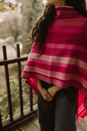 Morelos Striped Poncho Textile, Accesories, Shawl Maria IsabelZavala Monthiel 