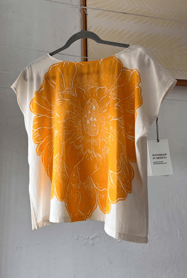 Flor de Muerto Blouse Textile, Clothing Pol y Pol 