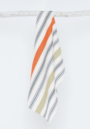 Akal Kitchen Towel Textile, Home, Colorindio 50x65 cm 100% Cotton Orange/Blue Multicolor
