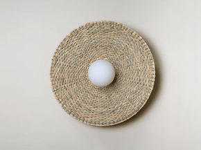 Cuitzeo II - Woven Palm Wall Sconce Lighting Filamento 