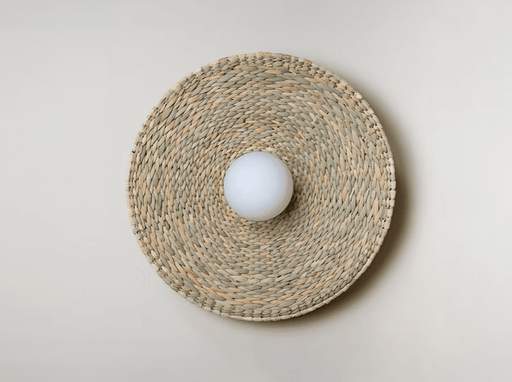 Cuitzeo II - Woven Palm Wall Sconce Lighting Filamento 