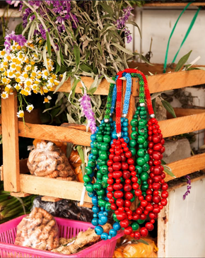 Four-tier Tagua Necklace Jewelry Olga Fisch 