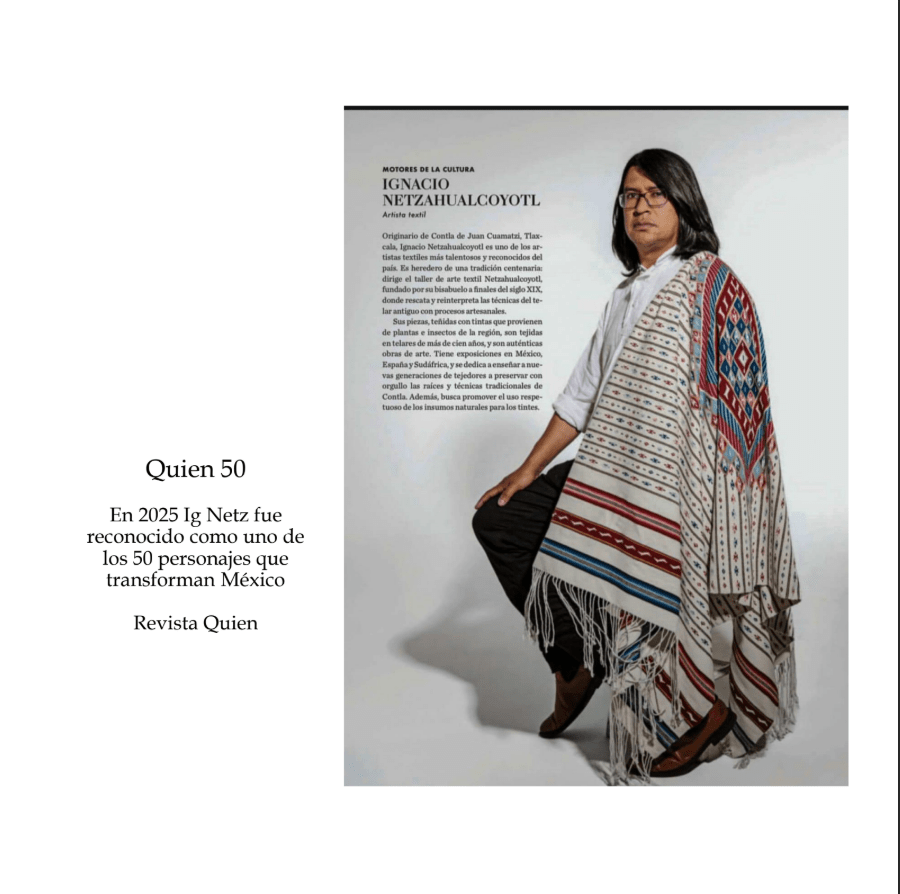 Indigo and White Ombre Ruana Textile, Clothing, Poncho Ignacio Netzahualcoyotl 