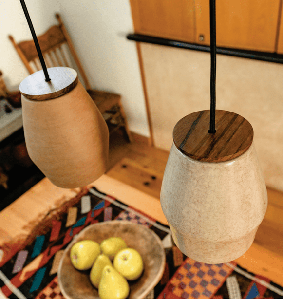 Nahual - Burnished Clay Pendant Light Lighting Filamento 