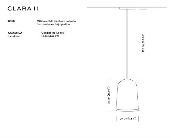 Capula - Hammered Copper Pendant Light Lighting Filamento 