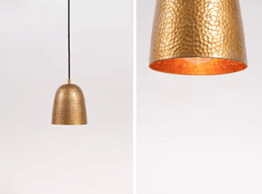 Capula - Hammered Copper Pendant Light Lighting Filamento 